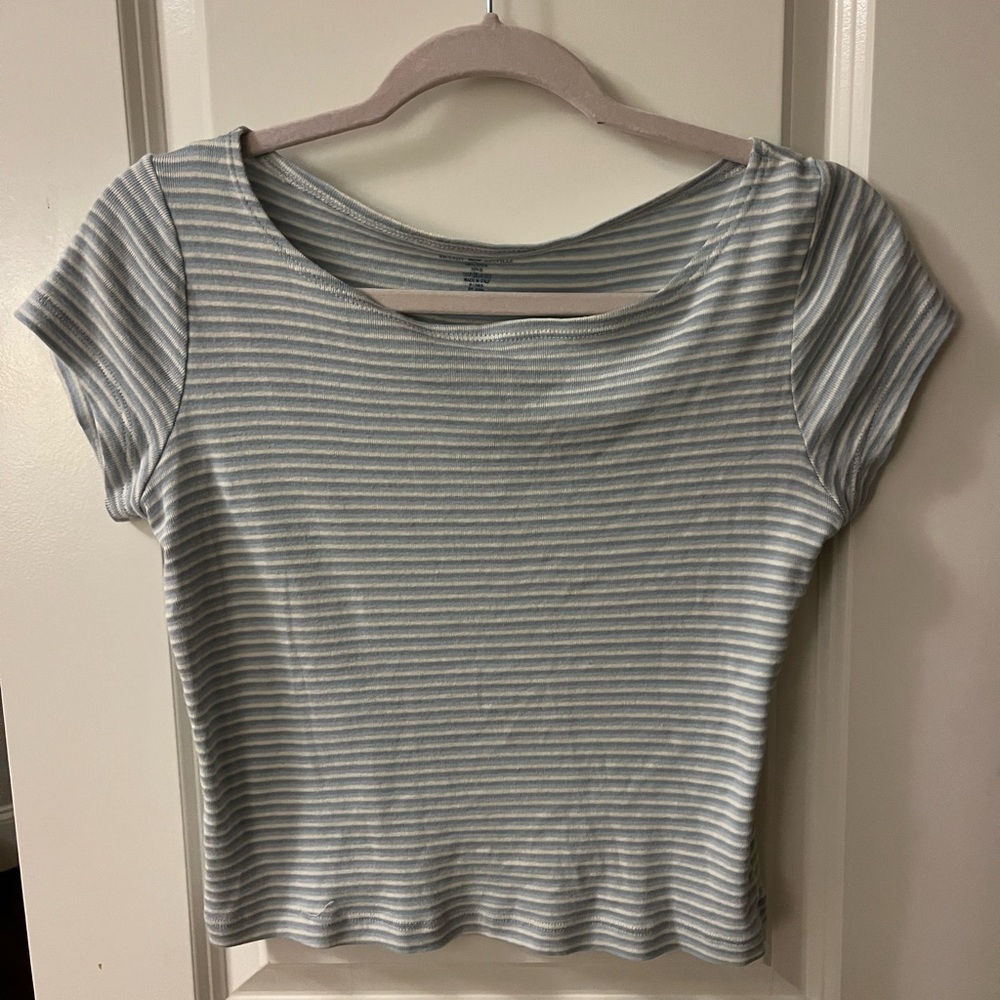 Brandy Melville off the shoulder stripe top